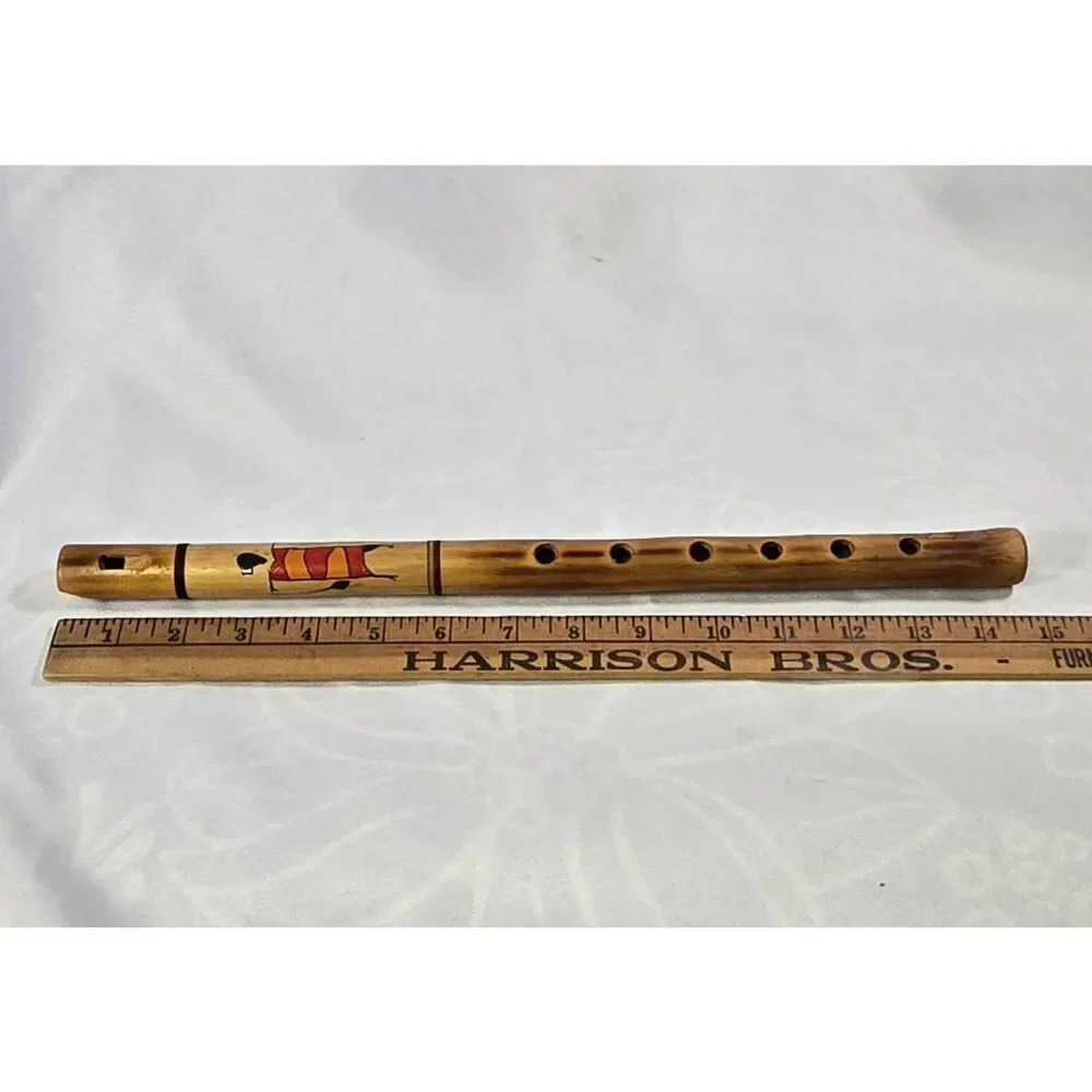 Handmade Bamboo Quena Flute featuring Kokopelli Design